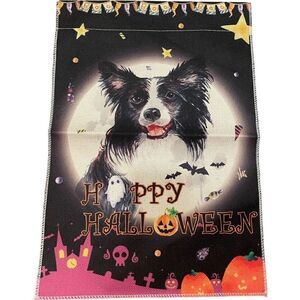 BORDER Collie Halloween Garden Flag Double Sided New